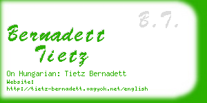 bernadett tietz business card